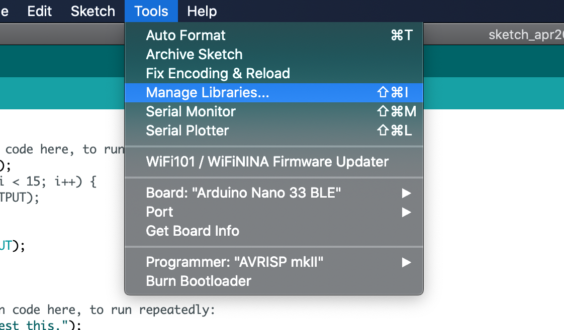 open-arduinos-manage-libraries