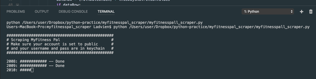 Give me MyFitnessPal Data!