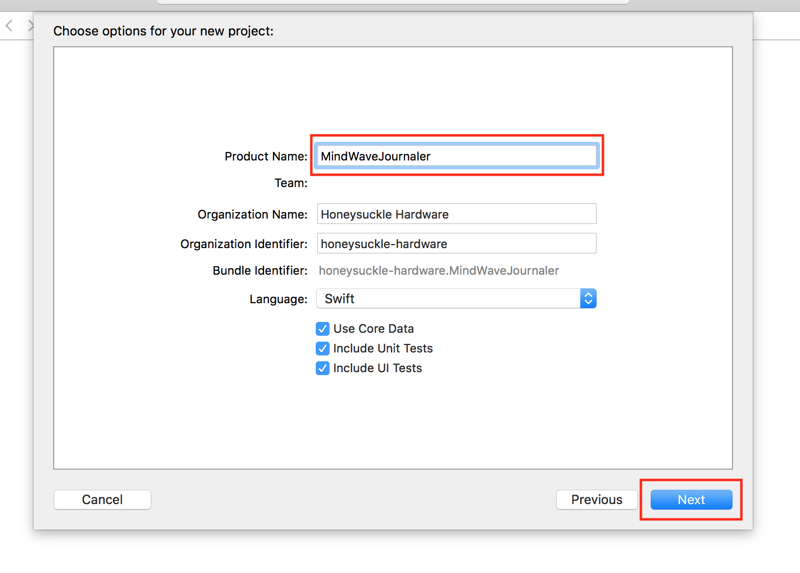 xcode-project-start